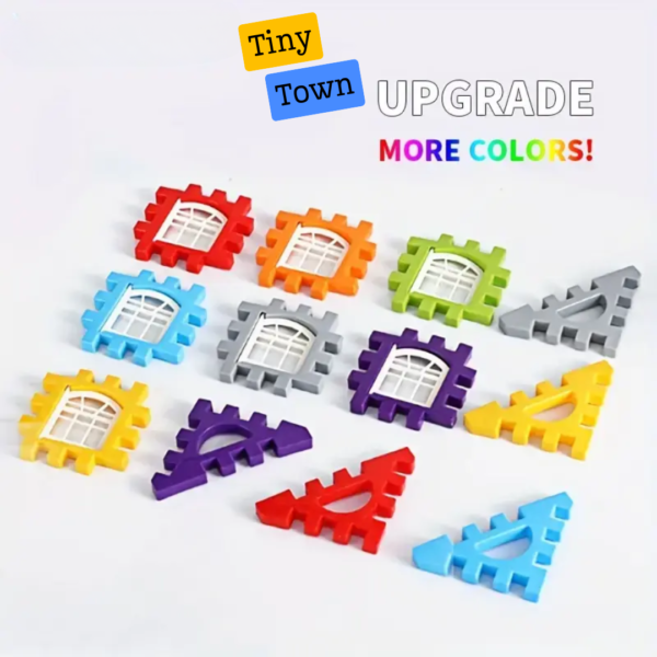 Interlocking Building Blocks Puzzle, Colorful Plastic Toy House for Kids, Educational Smart Development Blocks, Portable Square Shapes, Mixed Colors, Unlocking Disassembly Game - Image 7