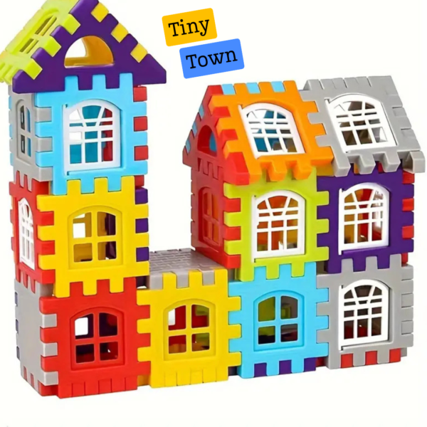 Interlocking Building Blocks Puzzle, Colorful Plastic Toy House for Kids, Educational Smart Development Blocks, Portable Square Shapes, Mixed Colors, Unlocking Disassembly Game